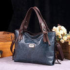 Retro Fashion Tote Casual Soft Leather Shoulder Crossbody Large Capacity Women's Bag Pi-Mart