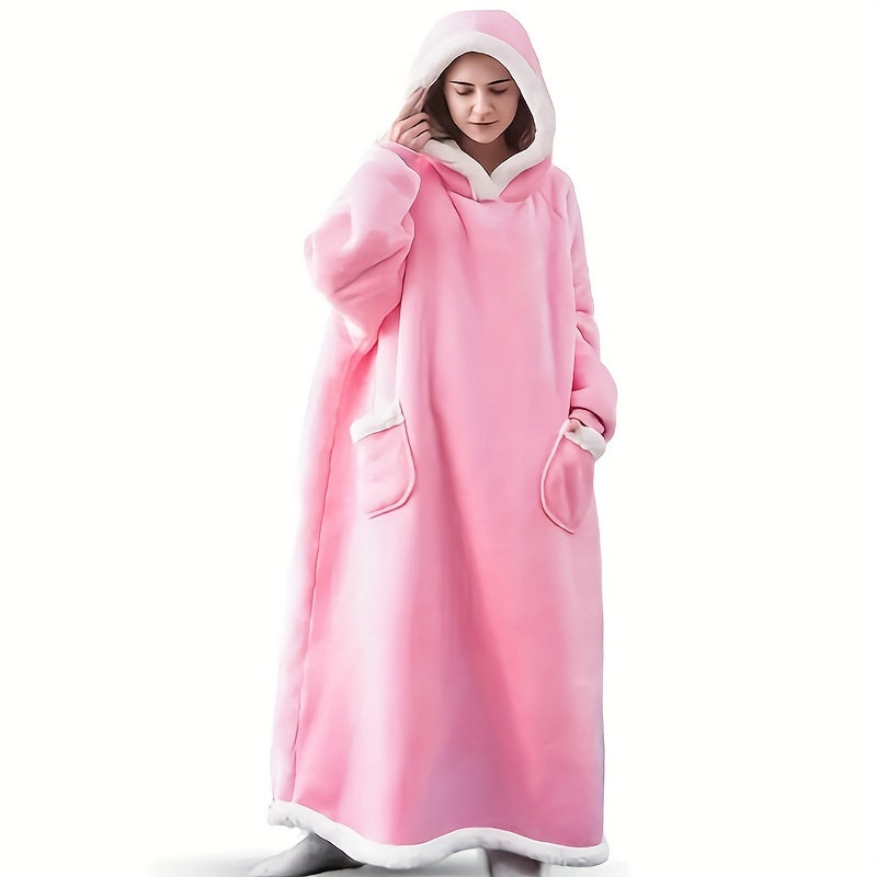 1pc Super Soft Hoodie Wearable Blanket for Adults with Big Pocket - Perfect for Christmas Parties and Cozy Nights In Lootquake LLC