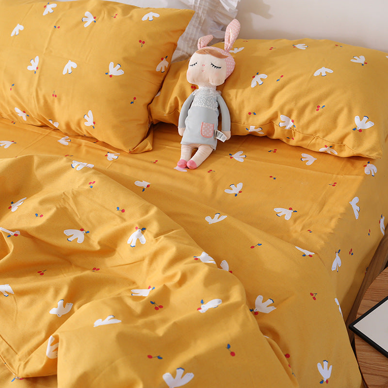 Cotton Single Double Duvet Cover Student Dormitory Bedding Pi-Mart