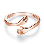 Sterling Silver Embrace Ring Hug Pi-Mart