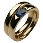 18K Gold Copper Inlaid Zircon Ring Personalized Creative High Sense Female Pi-Mart