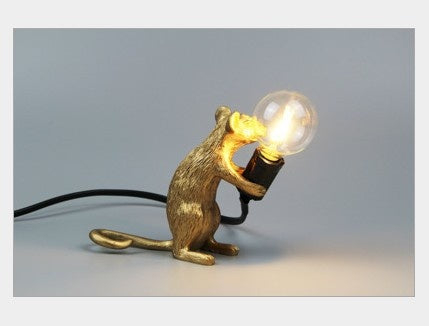 Resin Animal Mini Mouse Decorative Lamp