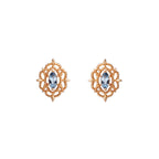 Women's Blue Topa Ear Nail Anti Allergy Pi-Mart