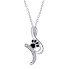 Fashion Cute Pet Paw Print Pendant Necklace