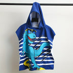 1pc Children's Bath Towel, Cartoon Pattern Hooded Bathrobe, Soft Microfiber Kids' Bath Towel, Soft Cloak Blanket, Wearable Beach Towel, Beach Essential, Bathroom Supplies Lootquake LLC