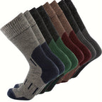 4 Pairs of Premium 79% Merino Wool Athletic Crew Socks for Men - Warm, Breathable, and Moisture-Wicking for Hiking, Running, Climbing - US Sizes 10-13