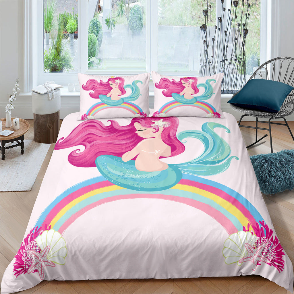 Home Textile Digital Printing Cartoon Mermaid Duvet Cover Pi-Mart