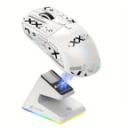 ATTACK SHARK X6 49g SUPERLIGHT Mouse With Magnetic Charging Dock, PixArt PAW3395 Gaming Sensor, BT/2.4G Wireless/Wired Gaming Mouse With Tape, Up To 26000, X3 Upgrade Mice For Win11/Xbox/PS/Mac Lootquake LLC