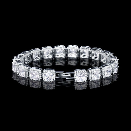 18K White Gold Tennis Bracelet Pi-Mart