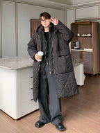 Small Group Splicing Fake Two Medium-length Trench Coats Pi-Mart