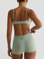 Seamless Bra and High Waist Shorts Active Set THRIXINE