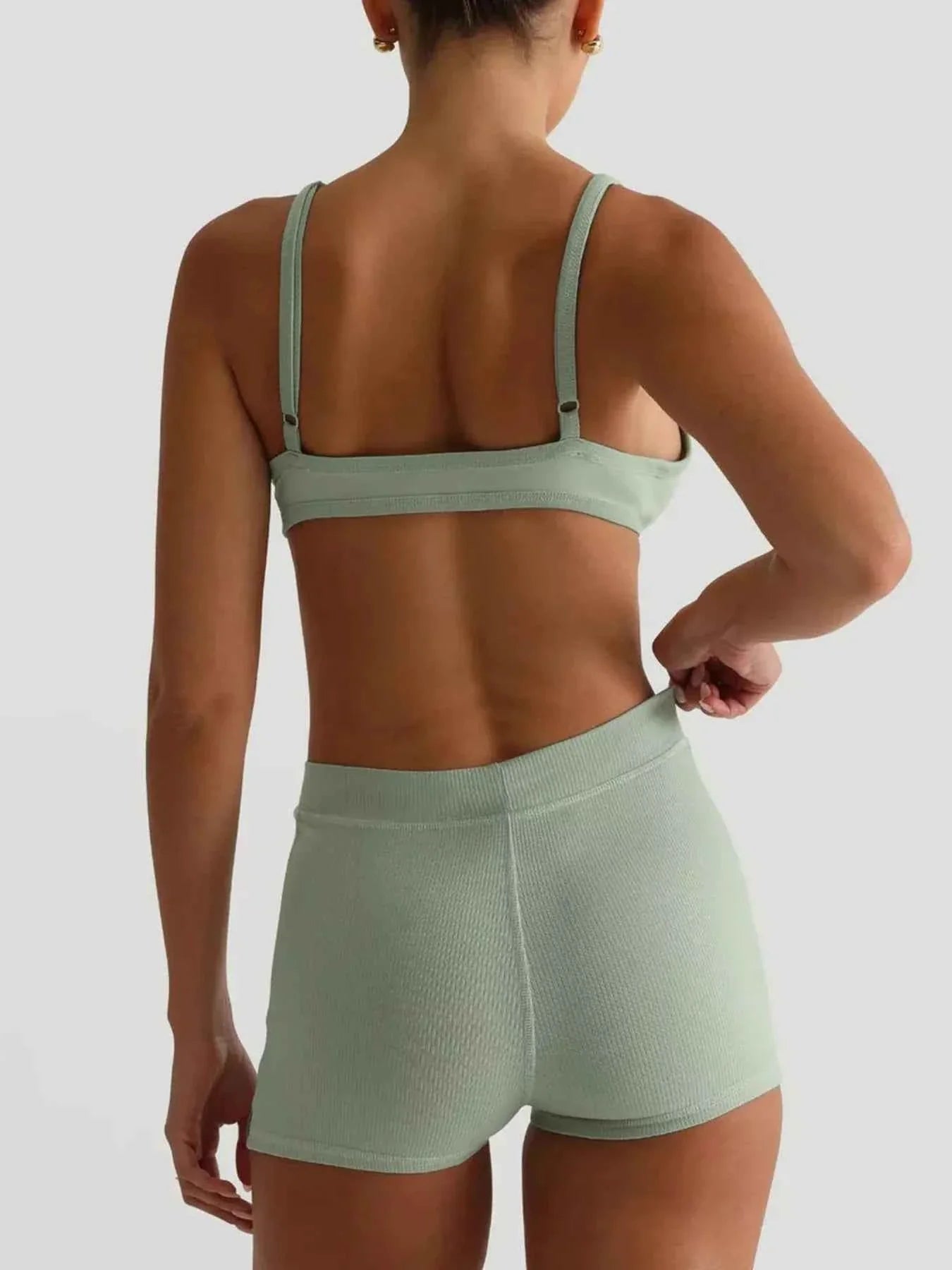 Seamless Bra and High Waist Shorts Active Set THRIXINE