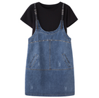 Chic Plus Size Denim Dress Set for Spring/Summer