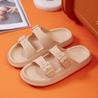 Platform Slippers Women's Summer Buckle Home Shoes Fashion Outdoor Wear Soft Bottom Sandals Pi-Mart