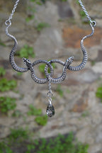 Snake Necklace with Crystal Pi-Mart
