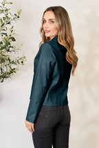 Women Classic Neck Zip-Up Jacket For Everyday Wear Elegant Girls Jacket Stevvex