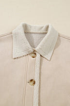 Western Suede Sherpa Lined Jacket THRIXINE