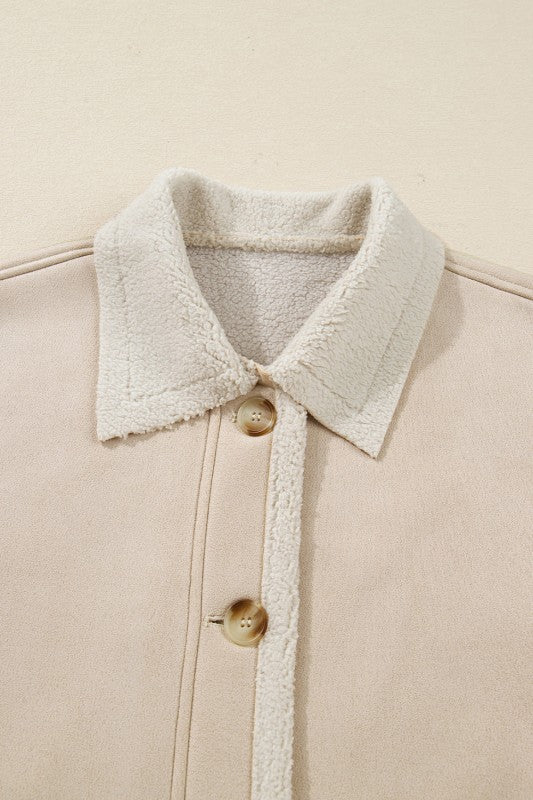 Western Suede Sherpa Lined Jacket THRIXINE