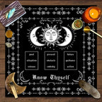 Tarot Tablecloth Board Game Decorative Cloth Have Your Power Mandala Moon Phase Floral Butterfly Tablecloth Pi-Mart