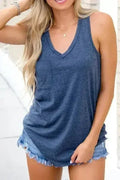 V Neck Racerback Tank Top with Pocket - SJB-DIAMOND ELITES