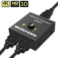 4K HDMI Switch Splitter 2 Ports Bi-Directional HDMI Switch 2 Port Display Selector Switcher Splitter Supports Ultra HD 4K 1080P 3D HDR For HDTV Gaming Stevvex