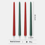 4pc Unscented 12" Candles Colored Long Stick Candle Smokeless Home Wedding Centerpiece Birthday Candle Tall Taper Candles Dripless Unscented Dinner Candle Paraffin Wax Candles Stevvex