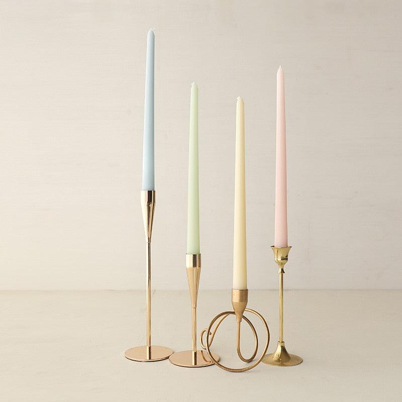 4pc Unscented 12" Candles Colored Long Stick Candle Smokeless Home Wedding Centerpiece Birthday Candle Tall Taper Candles Dripless Unscented Dinner Candle Paraffin Wax Candles Stevvex