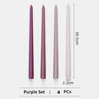 4pc Unscented 12" Candles Colored Long Stick Candle Smokeless Home Wedding Centerpiece Birthday Candle Tall Taper Candles Dripless Unscented Dinner Candle Paraffin Wax Candles Stevvex