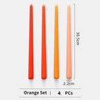 4pc Unscented 12" Candles Colored Long Stick Candle Smokeless Home Wedding Centerpiece Birthday Candle Tall Taper Candles Dripless Unscented Dinner Candle Paraffin Wax Candles Stevvex