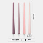 4pc Unscented 12" Candles Colored Long Stick Candle Smokeless Home Wedding Centerpiece Birthday Candle Tall Taper Candles Dripless Unscented Dinner Candle Paraffin Wax Candles Stevvex