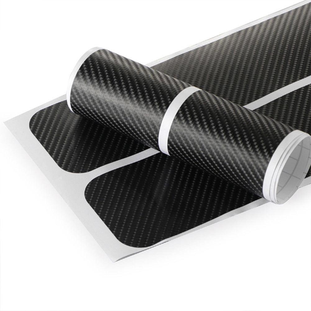 4PCS Car Stickers Universal Sill Scuff Anti Scratch Carbon Fiber Auto Car Door Sticker Decals AUTO Car Door Jamb Guard and Sill Protector Car Door Sill Plate Protectors Door Entry Guards Sill Scuff Cover Panel Step Protector Car Accessories Stevvex