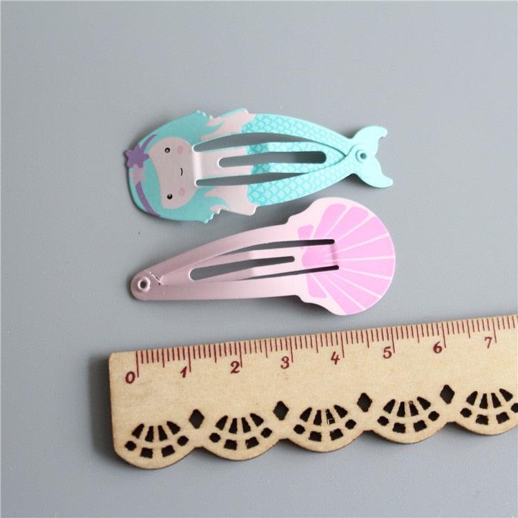 4PCS New Lovely Mermaid Shell BB Clips Girls Hair Accessories Kids Hairpins Children Headwear Baby Hair Clips Headdress Lovely Hair Accessories For Girls Stevvex