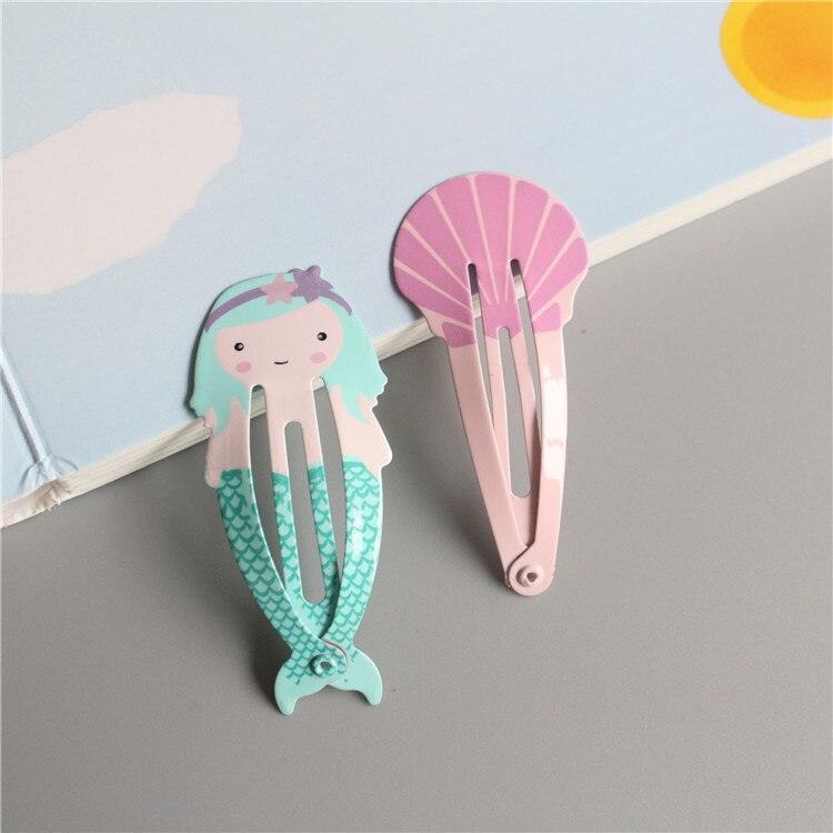 4PCS New Lovely Mermaid Shell BB Clips Girls Hair Accessories Kids Hairpins Children Headwear Baby Hair Clips Headdress Lovely Hair Accessories For Girls Stevvex