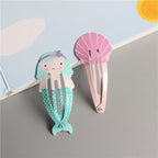 4PCS New Lovely Mermaid Shell BB Clips Girls Hair Accessories Kids Hairpins Children Headwear Baby Hair Clips Headdress Lovely Hair Accessories For Girls Stevvex