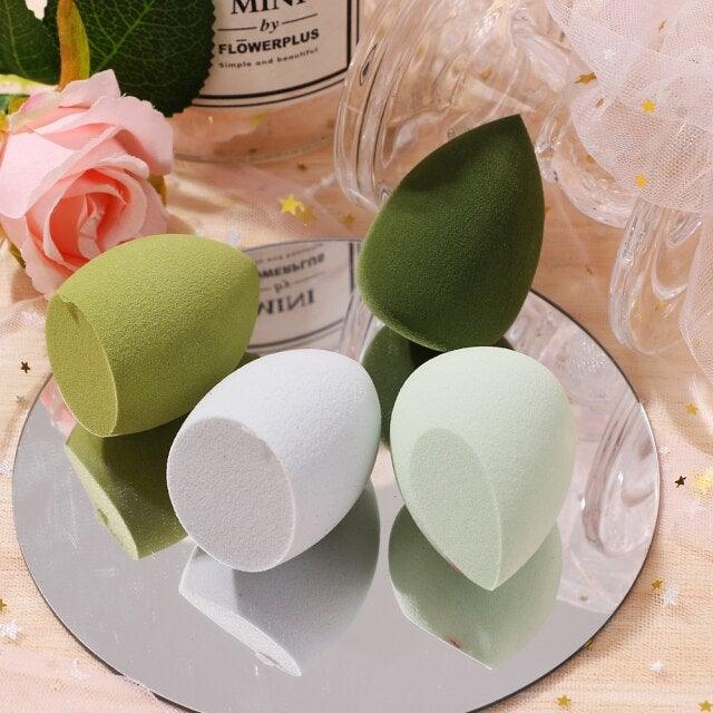 4/pcs New Womens Beauty Egg Set Makeup Puff Set Colorful Cushion Cosmestic Sponge Egg Tool Wet and Dry Use Colorful Soft Design Stevvex