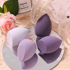 4/pcs New Womens Beauty Egg Set Makeup Puff Set Colorful Cushion Cosmestic Sponge Egg Tool Wet and Dry Use Colorful Soft Design Stevvex