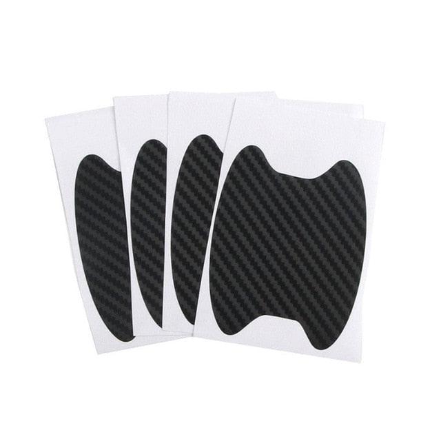 4pcs Universal Carbon Fiber Auto Car Door Handle Stickers Car Handle Protection Premium Car Door Cup Scratch Protector TPU Carbon Fiber Like 3D Stickers Universal Auto Door Cup Scratch Protection Cover Car Handle Anti Scratch Stickers Car Accessories Stevvex