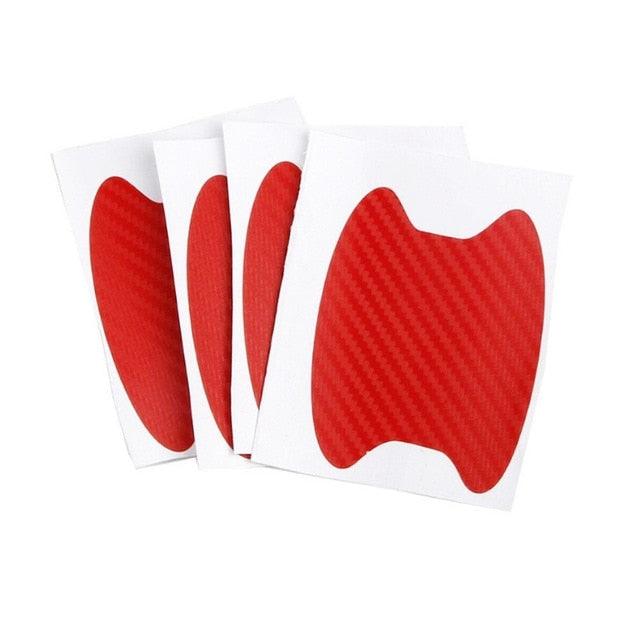 4pcs Universal Carbon Fiber Auto Car Door Handle Stickers Car Handle Protection Premium Car Door Cup Scratch Protector TPU Carbon Fiber Like 3D Stickers Universal Auto Door Cup Scratch Protection Cover Car Handle Anti Scratch Stickers Car Accessories Stevvex