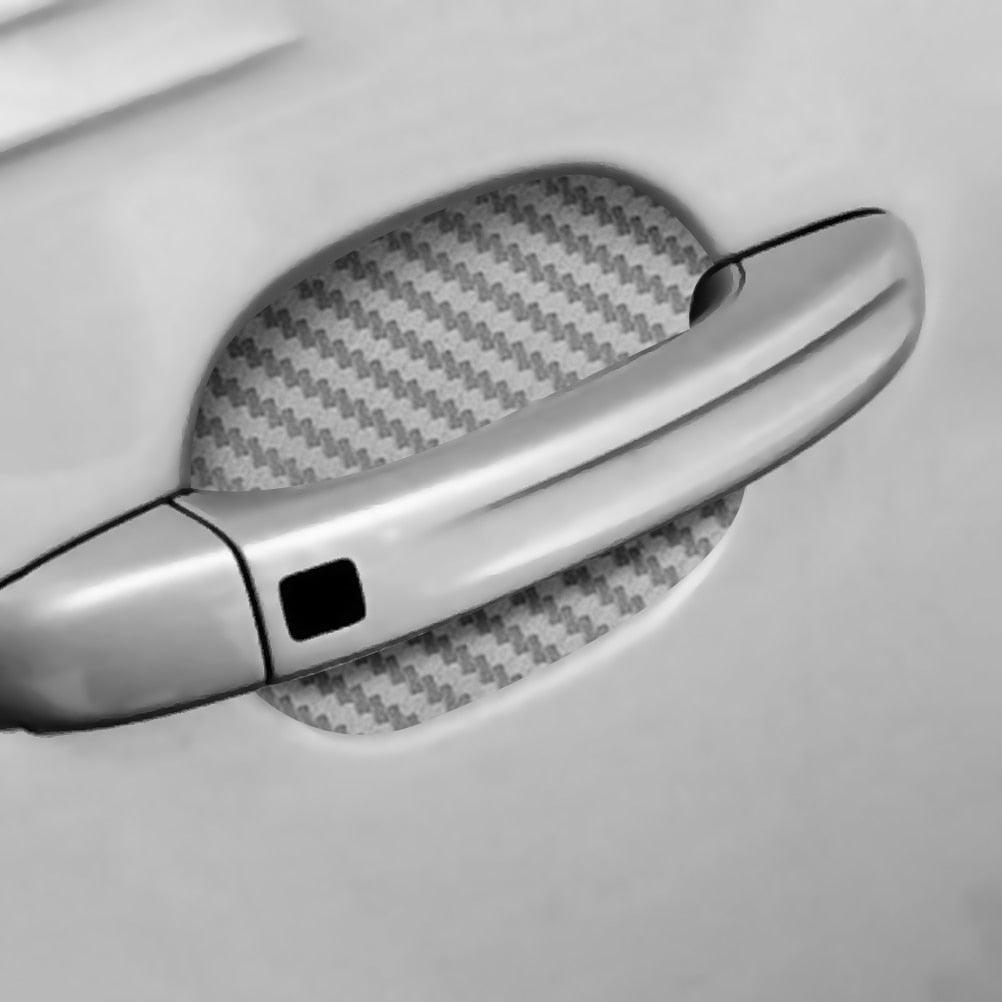 4pcs Universal Carbon Fiber Auto Car Door Handle Stickers Car Handle Protection Premium Car Door Cup Scratch Protector TPU Carbon Fiber Like 3D Stickers Universal Auto Door Cup Scratch Protection Cover Car Handle Anti Scratch Stickers Car Accessories Stevvex