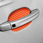 4Pcs/Set Car Door Sticker Carbon Fiber Scratches Resistant Cover Auto Handle Protection Film Exterior Styling Accessories New Car Door Handle Cup Scratch Protector Scratches Protective Films Clear Side Sticker Scratches Car Door Protector Films Stevvex