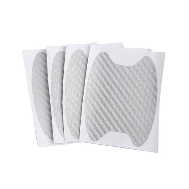 4Pcs/Set Car Door Sticker Carbon Fiber Scratches Resistant Cover Auto Handle Protection Film Exterior Styling Accessories New Car Door Handle Cup Scratch Protector Scratches Protective Films Clear Side Sticker Scratches Car Door Protector Films Stevvex