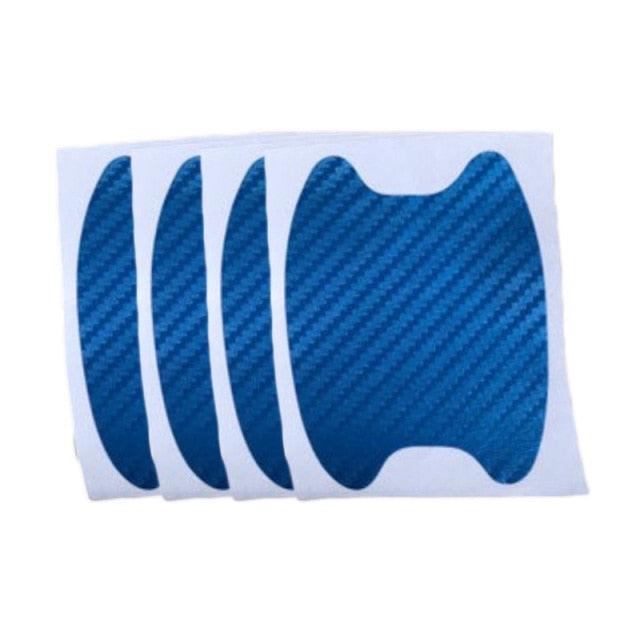 4Pcs/Set Car Door Sticker Carbon Fiber Scratches Resistant Cover Auto Handle Protection Film Exterior Styling Accessories New Car Door Handle Cup Scratch Protector Scratches Protective Films Clear Side Sticker Scratches Car Door Protector Films Stevvex