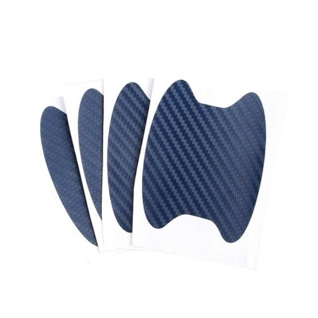4Pcs/Set Car Door Sticker Carbon Fiber Scratches Resistant Cover Auto Handle Protection Film Exterior Styling Accessories New Car Door Handle Cup Scratch Protector Scratches Protective Films Clear Side Sticker Scratches Car Door Protector Films Stevvex