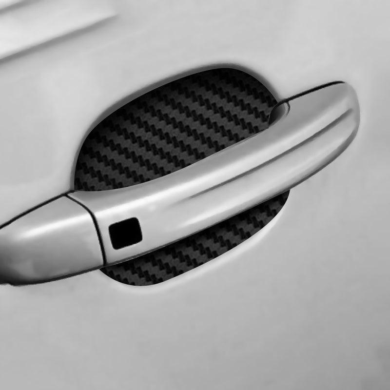 4Pcs/Set Car Door Sticker Carbon Fiber Scratches Resistant Cover Auto Handle Protection Film Exterior Styling Accessories New Car Door Handle Cup Scratch Protector Scratches Protective Films Clear Side Sticker Scratches Car Door Protector Films Stevvex