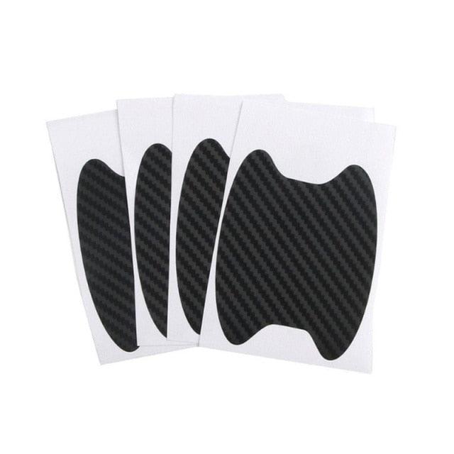 4Pcs/Set Car Door Sticker Carbon Fiber Scratches Resistant Cover Auto Handle Protection Film Exterior Styling Accessories New Car Door Handle Cup Scratch Protector Scratches Protective Films Clear Side Sticker Scratches Car Door Protector Films Stevvex