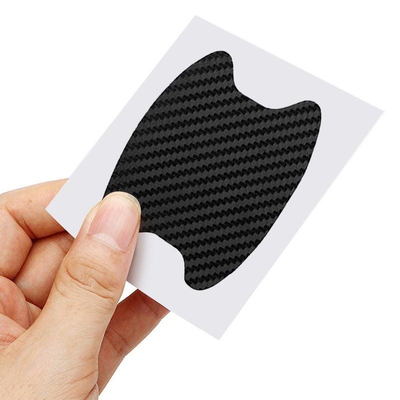 4Pcs/Set Car Door Sticker Carbon Fiber Scratches Resistant Cover Auto Handle Protection Film Exterior Styling Accessories New Car Door Handle Cup Scratch Protector Scratches Protective Films Clear Side Sticker Scratches Car Door Protector Films Stevvex