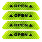 4Pcs/Set Car Door Stickers Car OPEN Reflective Tape Warning Mark Anti-Collision Universal Safety Reflective Open Notice Bicycle Car Door Stickers DIY Car Open Reflective Tape Warning Mark Reflective Open Notice Bicycle Accessories Car Decoration