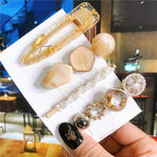 4pcs/set Women Hair Accessories Jewelry Korean Simulation Pearl Barrette Love Hearts Hair Clips For Girls Pink Hairpins Wedding Hair Accessories for Brides and Bridesmaids Stevvex