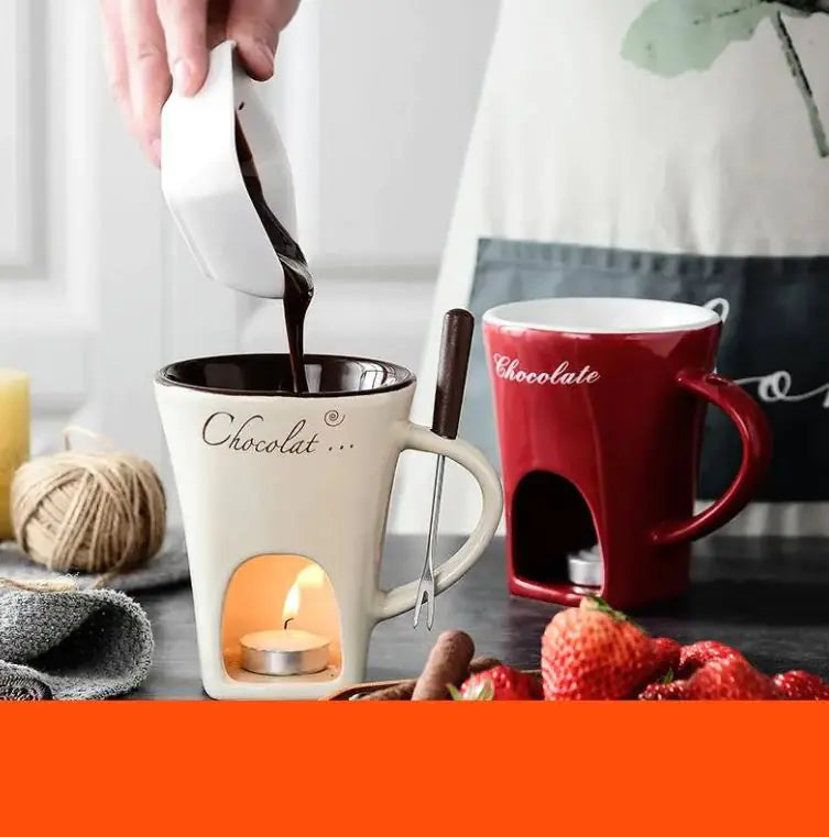 Ceramic Chocolate Cheese Ice Cream Hot Pot Mug Pi-Mart