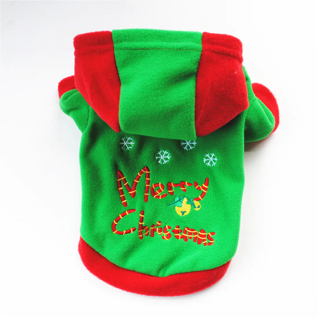 Thick Fluffy Hooded Jacket for Puppies - Christmas Style Pi-Mart